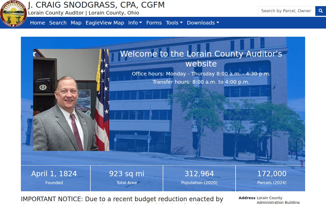 Avon Lake residents directory view of Lorain County Auditor property search