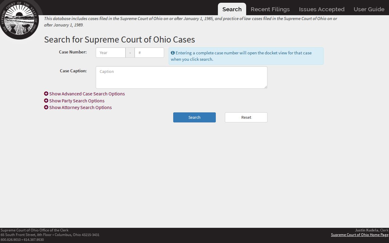 Avon Lake resident lookup reference to the Supreme Court of Ohio docket search